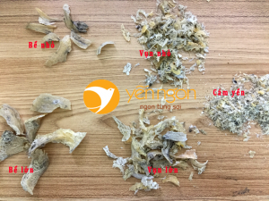 Nguyên liệu để làm yến vụn tinh chế